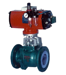 氣動襯氟球閥 氣動襯氟球閥