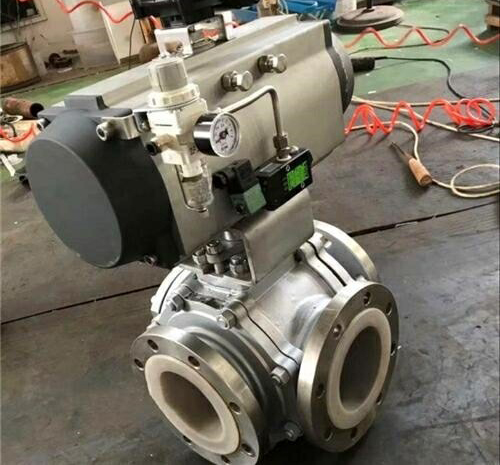 氣動四通球閥 氣動四通球閥