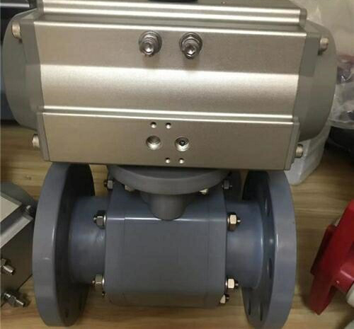 氣動PVC法蘭球閥 氣動PVC法蘭球閥